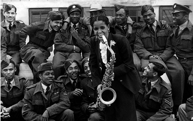 Mona Baptiste, the Trinidad-born blues singer, entertains fellow passengers onboard the ship